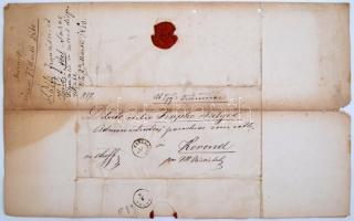 1860 Haynald Lajos (1816-1891) erdélyi katolikus püspök, későbbi kalocsai érsek részben kézzel írt l...