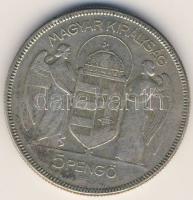 1930. 5P Ag "Horthy jobbra" T:3