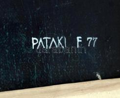 Pataki Ferenc (1941-): Holt-Tisza. Akril, vászon, jelzett, üvegezett keretben, 60×80 cm