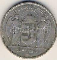1930. 5P Ag "Horthy jobbra" T:3