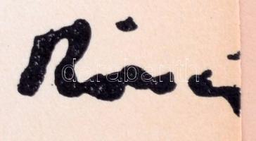 Rippl-Rónai József (1861-1927): Két akt pamlagon, Cinkográfia, jelzett a cinkográfián, 17x25 cm