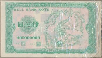 Kína DN Égetési pénz eredeti csomagolásban ~120db 400.000.000 névértékben T:I
China ND Hell banknot...