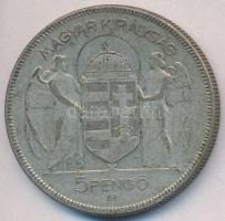 1930. 5P Ag "Horthy jobbra" T:3
Adamo P8