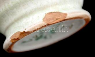 Gorka jelzéssel, galambos váza, sérült, mázas kerámia, m:17 cm