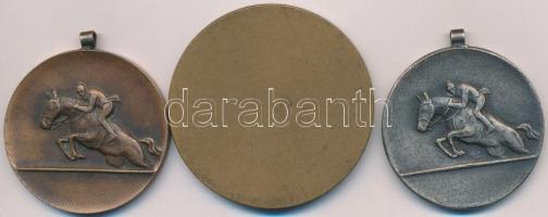 1975. "Spartacus Szövetkezeti Sportversenyek" egyoldalas Br érem (50mm) + 2db lovas ugró d...