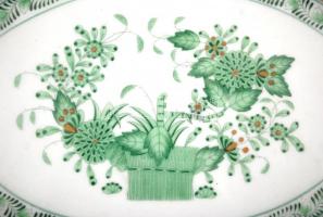 Herendi indiai kosár mintás áttört kosár, kézzel festett, jelzett,hibátlan, 21x15x5cm