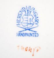 Herendi indiai kosár mintás áttört kosár, kézzel festett, jelzett,hibátlan, 19x7cm