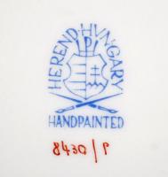 Herendi indiai kosár mintás áttört jelzett, kézzel festett, jelzett,hibátlan, d:22cm