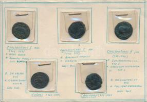 Római Birodalom 5db-os bronzpénz tétel T:2-,3 Roman Empire 5pcs of bronze coins C:VF,F