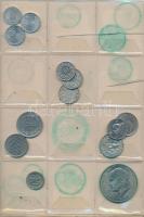 111db-os vegyes magyar és külföldi fémpénz tétel albumba rendezve, nem minden oldal beillesztett, kö...