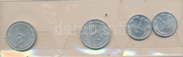 111db-os vegyes magyar és külföldi fémpénz tétel albumba rendezve, nem minden oldal beillesztett, kö...