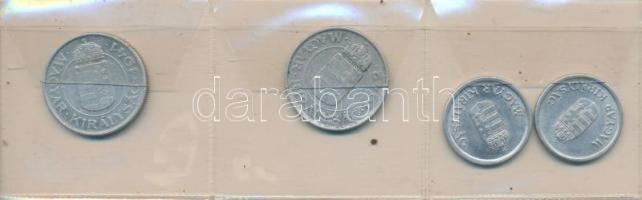 111db-os vegyes magyar és külföldi fémpénz tétel albumba rendezve, nem minden oldal beillesztett, kö...