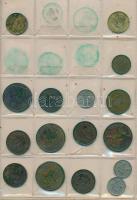 111db-os vegyes magyar és külföldi fémpénz tétel albumba rendezve, nem minden oldal beillesztett, kö...