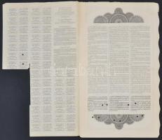 Budapest 1911. "Magyar Jelzálog-Hitelbank" 4%-os Záloglevele 500Fr-ról szelvényekkel, bély...