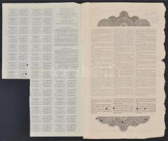Budapest 1911. "Magyar Jelzálog-Hitelbank" 4%-os Záloglevele 500Fr-ról szelvényekkel, bély...