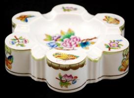 Herendi Viktória mintás hamutartó, jelzett, hibátlan, d:14,5 cm