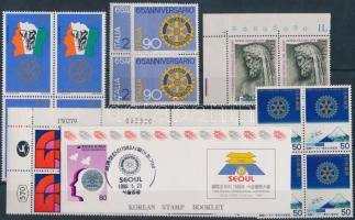 Rotary 20 stamps + 1 stamp-booklet, Rotary motívum 20 db bélyeg 6 klf összefüggésben + 1 bélyegfüzet