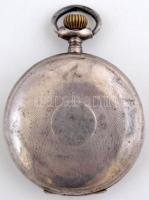 La terrasse ezüst (Ag.) fedeles zsebóra, sérült számlappal nem működik, jelzett, br. 108 g