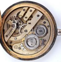 La terrasse ezüst (Ag.) fedeles zsebóra, sérült számlappal nem működik, jelzett, br. 108 g