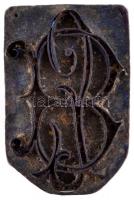 &quot;B. I.&quot; monogramos fa-fém bélyegző, 3,5×2,5 cm