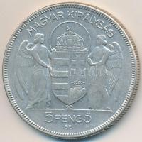 1930. 5P Ag "Horthy jobbra" T:3
Adamo P8