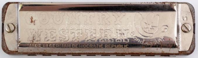 1 db Country szájharmonika saját tokjában + 2 pakli Nitromint ill. Cordaflex reklámos francia kártya...