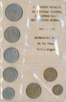 Bulgária 1951-1960. 1s-1L (8xklf) fémpénz szett sérült fóliatokban T:1,1-,2 Bulgaria 1951-1960. 1 Stotinka - 1 Lev (8xdiff) coin set in damaged foil packing C:UNC,AU,XF