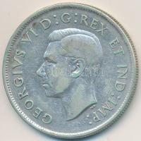 Kanada 1943. 50c Ag &quot;VI. György&quot; T:2,2- Canada 1943. 50 Cents Ag &quot;George VI&quot; C:XF,VF