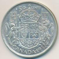 Kanada 1943. 50c Ag "VI. György" T:2,2-
Canada 1943. 50 Cents Ag "George VI" C:...