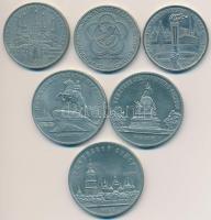 Szovjetunió 1980-1988. 1R (3xklf) + 5R (3xklf) T:1-,2
Soviet Union 1980-1988. 1 Ruble (3xdiff) + 5 ...