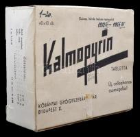 Régi, nagy méretű Kalmopyrin papírdoboz, 14x17x6cm