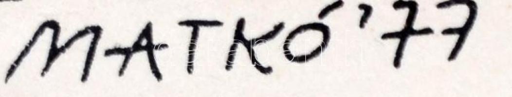 1977 "Augusztus 20." litho plakát, Matkó jelzéssel, 70x49 cm