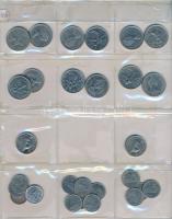100db-os vegyes külföldi fémpénz tétel berakolapokon, közte Ausztrália, Ausztria, Bulgária, Kanada T...