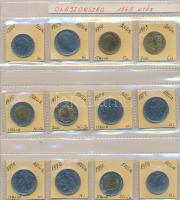 65db-os vegyes magyar és külföldi fémpénz tétel berakólapokon T:vegyes 65pcs of various coins in plastic sheets C:mixed