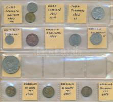 65db-os vegyes magyar és külföldi fémpénz tétel berakólapokon T:vegyes
65pcs of various coins in pl...