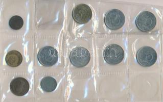 65db-os vegyes magyar és külföldi fémpénz tétel berakólapokon T:vegyes
65pcs of various coins in pl...