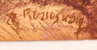 Ruzicskay jelzéssel: Ülő alak. Pasztell, papír, 28×30 cm