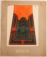 cca 1970 4 db népviseletet bemutató nyomat, felirattal, 28×17 cm