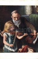 Violin lesson, Salon J.P.P. No. 2184 s: Knut Ekwall