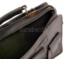 Eredeti bőr táska, több rekeszes használt de jó állapotú, 29x41x8cm