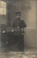 Unknown location, World War I German soldier, photo by K. Mühlbauer
