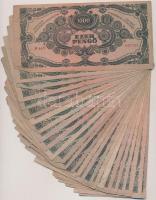 1945. 1000P (25x) mind piros "MNB" bélyeggel T:vegyes