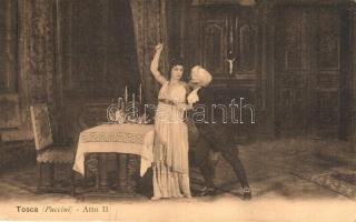 11 db RÉGI motívumlap, Puccini Tosca című operájának előadásáról, vegyes minőség / 11 old motive pos...