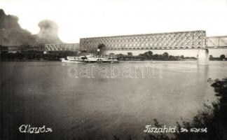 1941 Algyő, vasúti Tisza-híd, SS Lukács Béla, photo