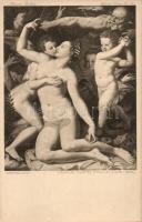 Venus, Cupid, Folly, Time / Erotic nude art postcard s: Bronzino (EK)