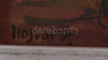 Ilosvai jelzéssel: Utcarészlet. Vegyes technika, papír, üvegezett keretben, 28×38 cm