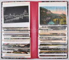 50 db VEGYES német városképes képeslap, albumban, vegyes minőség / 50 mixed German town view postcards, in album, mixed quality