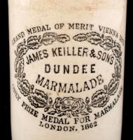 James Keiller & Sons Dundee Marmalade kerámia tégely (2db), egyiken hajszálrepedés, jelzett, fed...