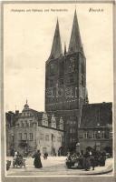 Stendal, Marktplatz, Rathaus, Marienkirche / square, town hall, church, market