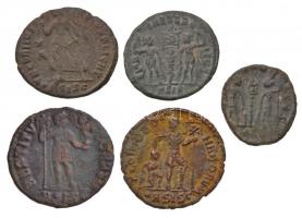 5db-os vegyes római rézpénz tétel, közte I. Valentinianus, Valens T:vegyes
5pcs of Roman copper coi...